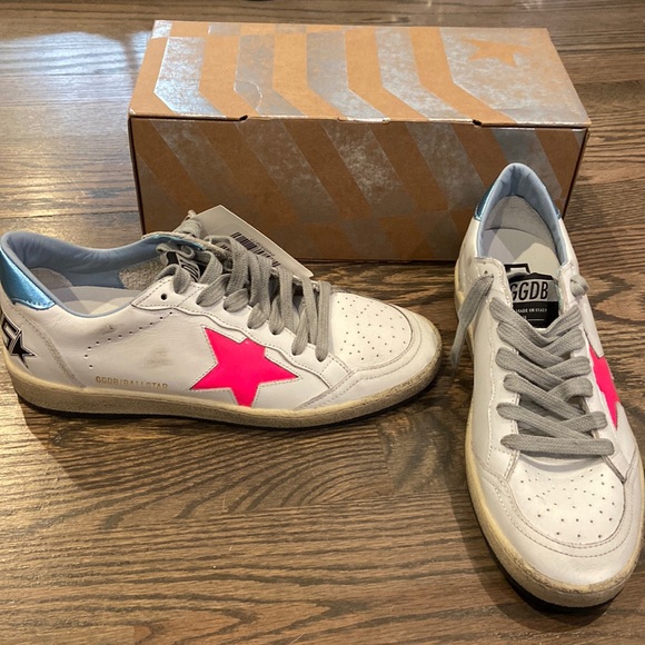NIB Golden Goose sneakers 39 sold out collection white Barbie pink star logo - Picture 2 of 5